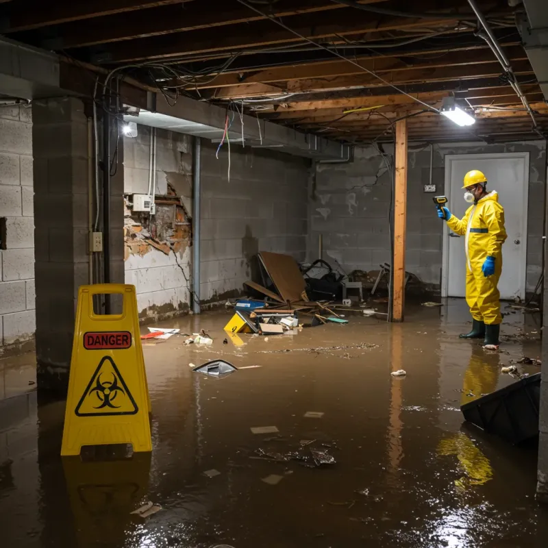 Flooded Basement Electrical Hazard in Spring, TX Property